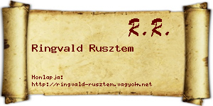 Ringvald Rusztem névjegykártya